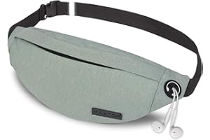 MAXTOP Bumbag Waist Fanny Pack Running Belt for Men Women Unisex Bum Bag with Headphone Jack and 3-Zipper Pockets Adjustable Belt for Outdoors Workout Hiking Gifts for Men Women