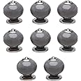 G Decor Lot de 8 boutons de porte ronds en céramique craquelée faits à la main, style vintage, shabby chic, pour meubles, arm