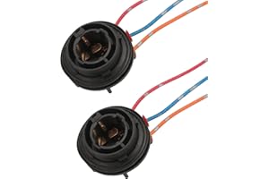 SENZEAL 2x 1157 Bulb Holder Copper Wire ABS Socket Bulb Lamp Holder P21 5W BAY15D Turn Signal Tail Stop Rear Brake Light Base Black