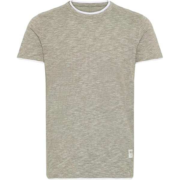 Solid SDSigos Herren T-Shirt – Grandad-Ausschnitt, Kurzarm, Aus Baumwolle, Regular Fit