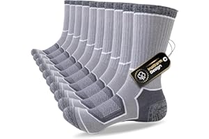 inaWarm Skarpety męskie, rozm. 43-46, 37-42, 47-50, skarpety turystyczne, oddychające, bawełniane, sportowe, wyściełane, do biegania, trekkingu, do sneakersów, 5 par