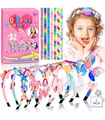 Kit Création De Bijoux Pour Filles 5-13 Ans - Bracelets Charmes à Personnaliser | Cadeau Anniversaire Noël Pâques