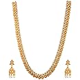 TARINIKA Antique Gold Plated Smita Long Necklace Set with Lakshmi Idol Design - Jewelry Set for Women Perfect for Ethnic occasions | Traditional Jewellery For Women | 1 Year Warranty*