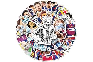 TrustKK 50 pegatinas de vinilo impermeable Messi para coches, ordenadores portátiles, monopatines, cascos y más.