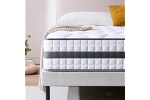 Twirest Matelas 140x190x22 cm Matelas Hybride en Mousse à mémoire de Forme à Ressorts ensachés,Durable et Doux pour la Peau, Durable et Respirant (140x190x22)