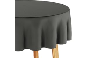 Filumi Tablecloth 130 x 180 cm Oval Grey Washable for Indoor Outdoor Geometric Zigzag Pattern Verte