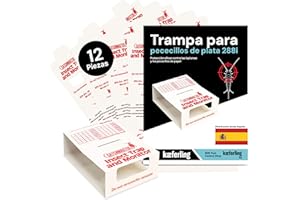 Catchmaster 288i 12x Trampas para Pececillos de Plata - 100% sin Veneno - Adhesivo Fuerte - Ideal hogares con niños y Mascotas - 4 láminas con 3 trampas Cada una