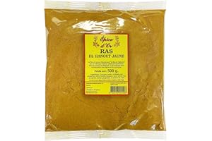 Ras El Hanout Jaune 500g - Epice d'Or, 100% Naturel, Vegan, Sans Arômes Artificiels, Sans Additifs Ni Conservateurs