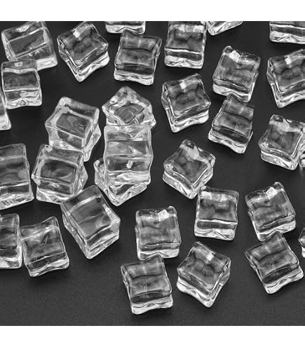 25 Cubetti Di Ghiaccio Finti In Acrilico Trasparente Da 30 Mm, Cristalli Artificiali Quadrati, Decorazioni Riutilizzabili Per Matrimoni, Feste, Centrotavola E Acquari
