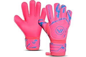 ‎WESTWOOD FOX WESTWOOD FOX Torwarthandschuhe Fingersave Fußball Torwarthandschuhe für Kinder Jugend Erwach Handfläche zu DumboLatex 4+3 mm Handgelenk