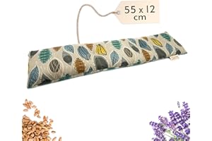 SAKITO Saco Semillas Microondas (55x12 cm) - Cojin Térmico Natural para Cervicales y Lumbalgia, Uso en Calor o Frio - Gran Retencion de Calor - Muy Duradero con Tela de Primera Calidad - Aroma a Lavanda