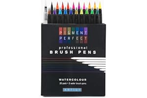 Ottergami Marqueurs aquarelle en 20 couleurs - Marqueurs de couleur réelle pour la calligraphie, la peinture, l'art et l'artisanat - Convient pour un usage artistique