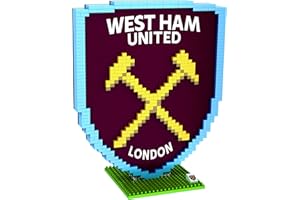 FOCO Offizielles Lizenzprodukt West Ham United FC BRXLZ-Steine 3D-Fußballclubwappen-Logo Bau-Set
