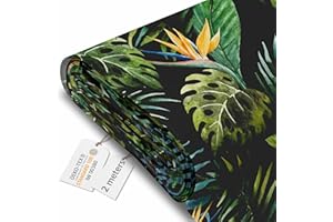 DreamRoots Tela impermeable por metros 600D 220g/m - Tela para tapizar sillas, cojines, sofas - Lona impermeable exterior 160 cm ancho Watercolor on Black 2M