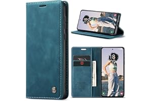 Azororo Mobile Phone Case for Samsung Galaxy A55 5G Case Premium Leather Flip Case Magnetic Pocket Card Slot Stand Function Flip Case Protective Cover for Samsung Galaxy A55, Teal Green