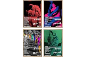 NebulaNova – Lot de 4 posters TV Girl – Art mural, toile, décoration de pièce, cadeau, sans cadre, 20 x 30 cm