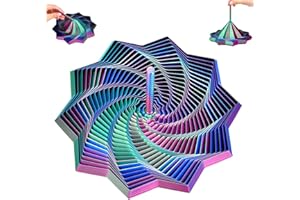 DANDIN Expanded Sensory Fidget Star, 3D Printed Fidget Toys for Adults Kids, 17 cm Fractal Sensory Fidget Star with Handle, Hexagon Spiral Sensory Toys for Stress Relief Christmas Stocking Stuffers Gadgets