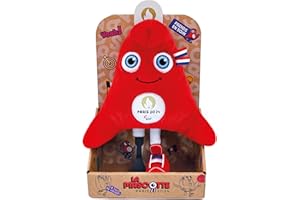 Doudou et Compagnie - Peluche Phryge Paralympique 28cm - en Boite Display - Mascotte Officielle JO PARIS 2024 - Peluche Rouge des Jeux Olympiques et Paralympiques Paris 2024 - 28 cm - JO2501
