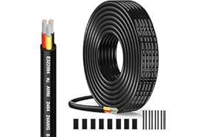 HULUWA Cavo Elettrico 24 AWG 3 x 0,23 mm² UL2464-5 Metri, 3 Conduttori in Rame Stagnato, 300V, Ideale per Illuminazione LED Auto, Casa e Applicazioni Esterne