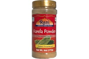RANI BRAND AUTHENTIC INDIAN PRODUCTS Rani Karela (Bitter Gourd / Charantish) Powder 6oz (172g) ~ All Natural, Salt-Free | Vegan | No Colors | Gluten Friendly | Non-GMO | Indian Origin