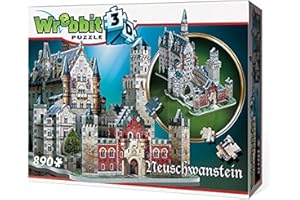 Wrebbit3D, Neuschwanstein Castle (890pc), 3D Puzzle, Ages 14+