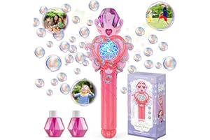 Bombble Magic Bubble Wand for Kids Portable Bubble Machine 10000+Bubbles/Min,10 Holes Automatic Bubble Blower,Outdoor Bubble Machine for Toddlers Best Birthday Gifts Outdoor Toys Party Wedding