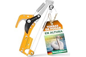 GRÜNTEK Tijeras de podar Cortarramas Podadora de Altura compatible con Pertiga Télescopica