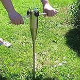 Land-Haus-Shop® Parasol Holder/Screw-In Metal Ground Spike/Rotary Airer Holder/Stand/Pole Mount Solid Galvanised Sheet Steel