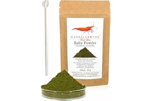 GARNELEN4YOU® Baby Powder | proteinreiches Aufzuchtfutter | Staubfutter aus regionaler Herstellung in Deutschland | wissenschaftlich abgestimmt (30 g, mit Dosierlöffel)