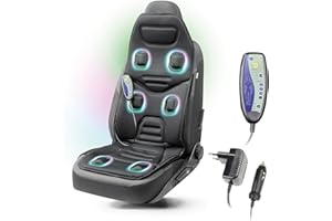 ‎WALSER WALSER Massage Sitzauflage Auto Relax Drive, PKW Massagesitzauflage, Massagesitzauflage mit 5 Massage Programmen, Rückenmassagegerät Auto, Massageauflage für den Rücken, Massagegerät Autositz