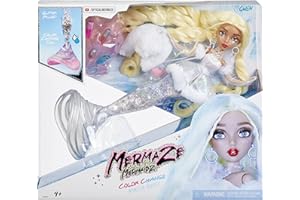 Mermaze Mermaidz Winter Waves - GWEN - Includes Mermaid Fashion Doll, Colour Change Fin, Glitter-Filled Tail, and Accessories - For Kids and Collectors Ages 4+