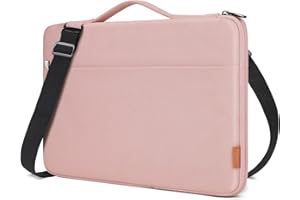 DOMISO 17.3 pollici Custodia Borsa Impermeabile Notebook Portatile Borsa Sleeve Custodia PC Portatile Compatibile con 17.3" HP Pavilion 17 / HP 17/17.3" Dell 17,Rosa