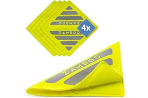 ZAMBOO Set de Reflectante para Cochecitos, Reflectores de Seguridad Universales para Sillas de Paseo, Cochecitos o Remolques de Bicicleta, Buggy Reflector - Neón