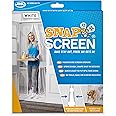 JML Fly Screens for Doors - Magnetised Insect Mesh Snap Screen Door Curtain Fits Single, Sliding and Caravan Doors No Tools Installation - Portable, Foldable Bug Door Blinds - W 100cm x H200cm, White