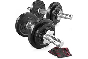 Hop-Sport Gusseisen Hantelscheiben Set 10kg bis 60kg mit 31 mm Lochdurchmesser, Neopren Handschuhen, Ideal für Standard 30mm Langhantelstangen, Robuste Gewichtsscheiben für Fitness- und Krafttraining