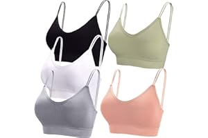 BQTQ 5 Pièces Soutien-Gorge Camisole Bralette avec Rembourré pour Femme