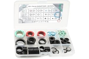 KINETICS LINE MultiSeal Box – 184-teiliges Dichtungssortiment mit 15 Gängigen Größen für Haushalt, Küche & Bad