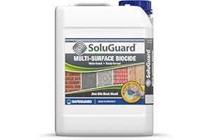 SAFEGUARD Soluguard Multi Surface Biocide - 5L - High Strength, Ready for Use Against Fungi, Mould, and Algae on Internal and External Walls, Brick, Render, Stone, Driveway, Roof Tiles & Other Surfaces