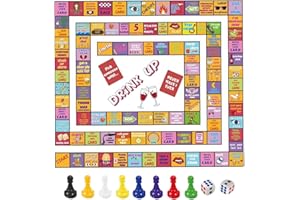 Homly Drinking Game for Adults, Adult Monopoly Board Game, Drinking Games for Night Bachelorette,Party Games for 2-6 Players, Age 18+