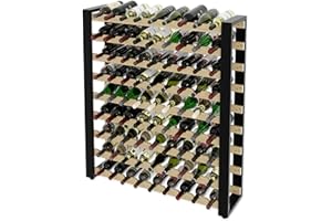 Lenmar Serie RW Weinregal aus Holz für Flaschen, LOFT, Flaschen, Wein, Flaschenregal, Kellerregal, Regale, Flaschenhalter, Weinständer … (LOFT 81, 118 x 104 x 27, 81 Flaschen)