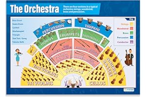 Daydream Education Affiche musicale en papier brillant laminé mesurant 850 mm x 594 mm (A1)