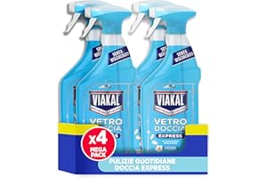 Viakal Vetro Doccia Express Spray, Fiori bianchi 720ml, Senza Risciacquo, Pulizia scintillante in una sola passata