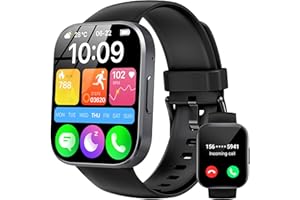 OUKITEL Reloj Inteligente Hombre Mujer, 1.91" HD Smartwatch Hombre Mujer con Llamadas Bluetooth, 140+ Modos Deportivos con Pulsómetro/Monitor de Sueño/Podómetro, Impermeable IP68 para Android iOS