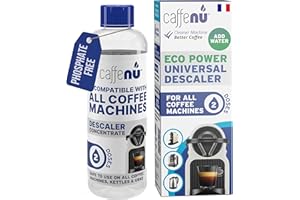 Caffenu | Détartrant liquide pour machine à café 200 ml Eco | Liquide detartrant pour compléter votre kit de Barista | Produit universel détartrant delonghi, Nespresso, Lavazza | 2 Doses