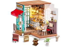 Rolife Domek dla lalek miniaturowy zestaw do majsterkowania Kawiarnia Rollplay zabawka domek dla lalek model pokoju nastoletni dorośli - Simmon's Coffee House