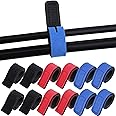 Dimeho 12 Pcs Fishing Rod Straps Adjustable Fishing Rod Ties Fishing Pole Belt Fishing Stretchy Rod Wrap Strap Elastic Fishing Tackle Ties for Casting Rods Holder, Fly Rods Fishing Gear