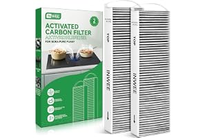 Inwee 2 x Aktivt kolfilter passande för Bora Pure Filter PUAKF, Högkvalitativt kolfilter för PURU eller PUXU konvektionshäll