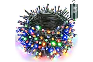 Joomer Christmas Lights Battery Powered, 20M 200 LED Christmas Tree Lights, 8 Modes LED Christmas Lights Decorations Fairy Light Waterproof with Auto Timer for Home Garden Party Festival(Multicolor)