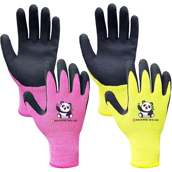 2 Paires De Gants De Travail Enfants LauterSchutz Taille S (2-4 Ans) - Jardinage