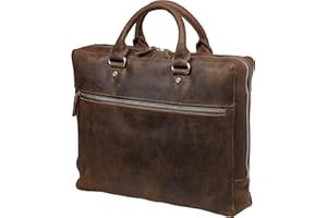Leonhard Heyden Salisbury Kurzgrifftasche mit Laptopfach 38 cm Braun
